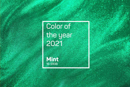 mint glitter shimmering magic bokeh background