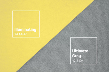pastel colored yellow and neutral gray abstract duo tone background designの写真素材