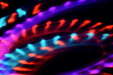 colorful neon light leaks on black background