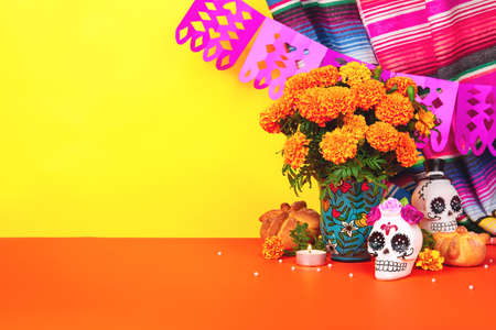Day of the dead, Dia De Los Muertos Celebration Backgroundの写真素材