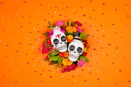 Day of the dead, Dia De Los Muertos Celebration Backgroundの写真素材
