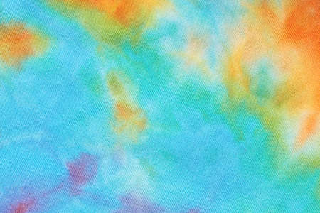 Abstract tie dye multicolor fabric cloth Boho pattern textureの写真素材