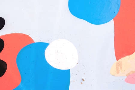 close up of colorful urban wall textureの写真素材