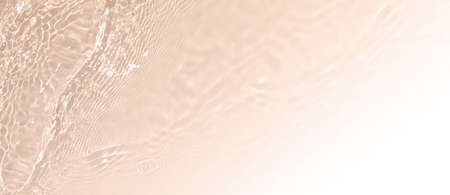 banner background transparent beige clear water wave surface textureの写真素材