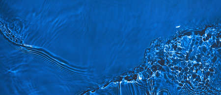 transparent dark blue clear calm water surface texture banner
