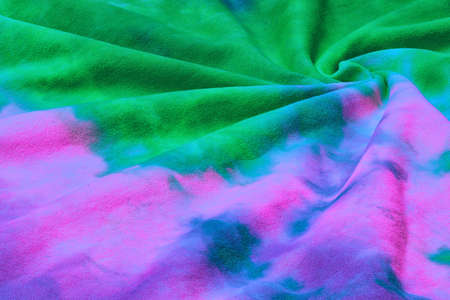 Abstract tie dye multicolor fabric cloth purple pattern texture