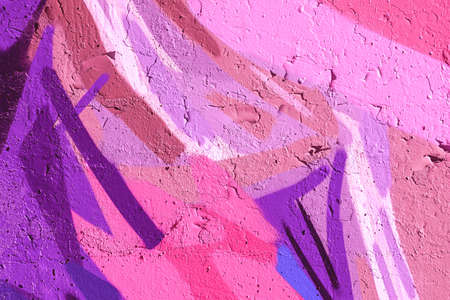 close up of colorful urban wall textureの写真素材