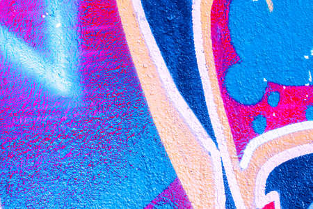 close up of colorful urban wall textureの写真素材
