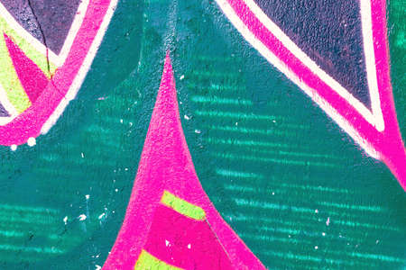 close up of colorful urban wall texture