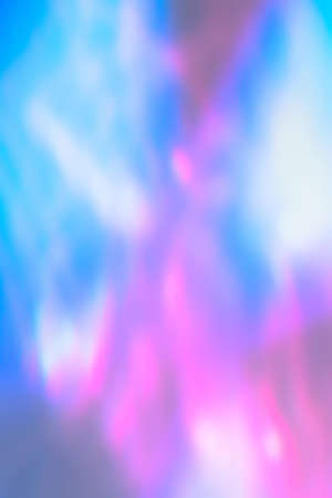 shadow and light caustic effect on holographic pink wallの写真素材