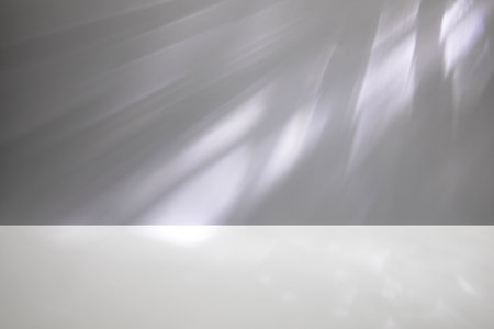 Mock up 3d room scene with natural window shadows overlayの写真素材