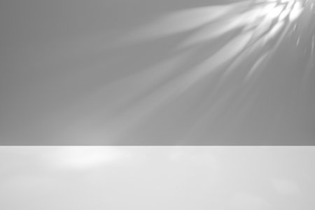 Mock up 3d room scene with natural window shadows overlayの写真素材