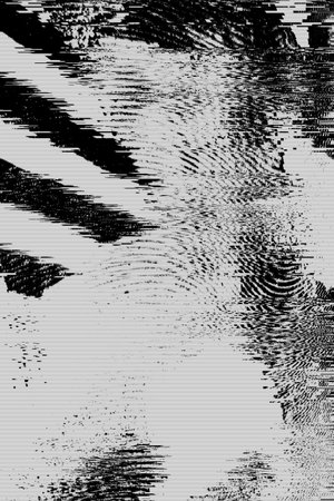Abstract distorted black white motion glitch overlay effect texture backgroundの写真素材