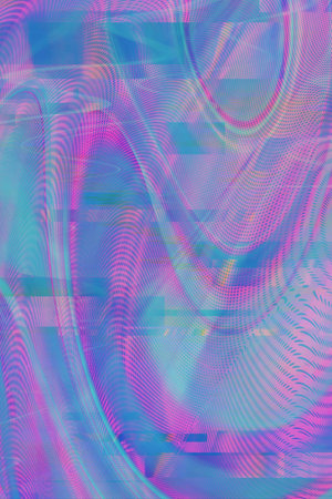 Motion Glitch Multicolored Distorted textured psychedelic backgroundの写真素材