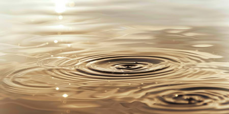 Golden Water Ripple Background for Spa Promotionsの素材
