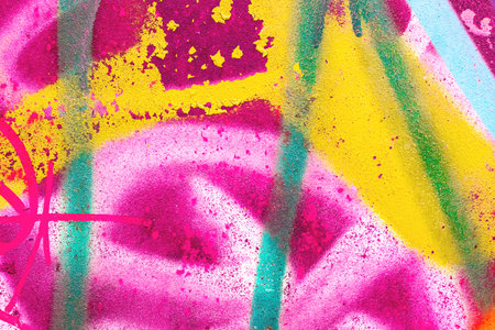 Vibrant Graffiti Texture in Neon Pink, Yellow, Aqua with Urban 90s Acid Style