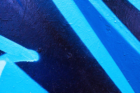 Bold Blue and Black Abstract Street Art Texture for Urban 2000s Styleの写真素材