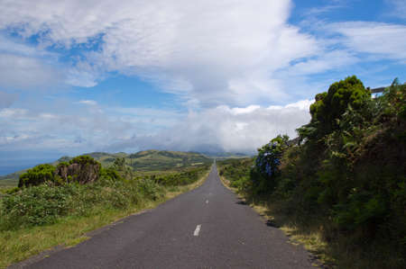 The road to infinity, Pico island Portugalの写真素材