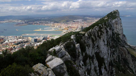 Panorama view from the Rock of Gibraltarの写真素材