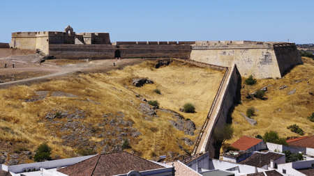 Forte de Sao Sebastiao in old town of Castro Marim, Algarve, Portugalのeditorial素材