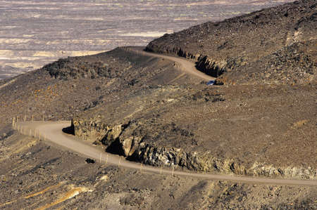 Mountian road on Canary Island Fuerteventura, Spain