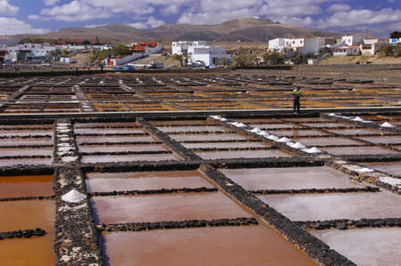 Salinas on the Fuerteventura island, Canary Islands, Spainのeditorial素材