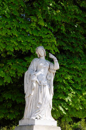 Staue in Luxembur Garden, Paris, Franceの写真素材
