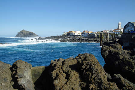 Garachico town on nothern part of Tenerife island, canary islands, spainのeditorial素材