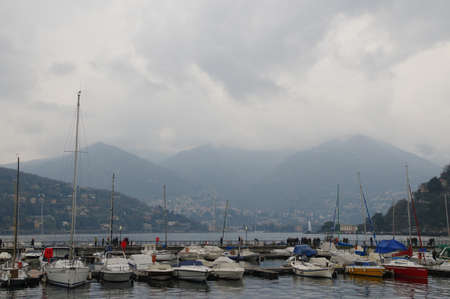 Como, Italy, taken on 28 March 2016, Como town on edge of Lake Como Italy on 28 March 2016のeditorial素材