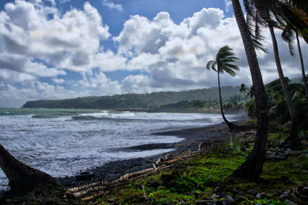 A beach at Londonderry on Dominica island, Lesser Antillesの写真素材