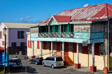 ROSEAU, DOMINICA - JANUARY 9, 2017 - The street life of Roseau city on January 9, 2017. Roseau is...