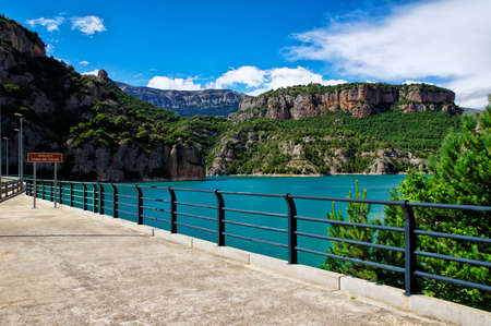 Dam on the llosa del Cavall, Catalonia, Spainの写真素材