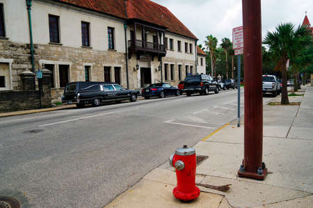 ST AUGUSTINE, FLORIDA, US - OCTOBER 23, 2017: A main street in center of St. Augustine on October 23,2017. Florida State. USAのeditorial素材