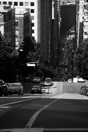 San Francisco street b & wのeditorial素材