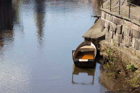 boat on riverの写真素材