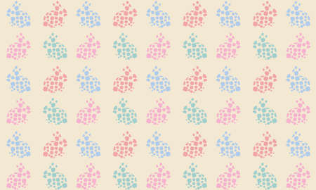Easter Pattern Pink Blue Greenのイラスト素材