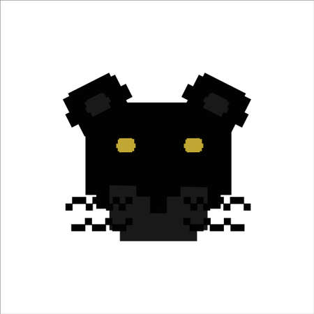 Pixel panther blackのイラスト素材