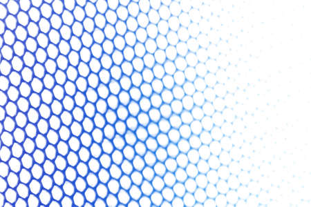 Blue metallic netting with white light in itの写真素材