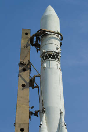 Model of the spaceship made from steelの写真素材