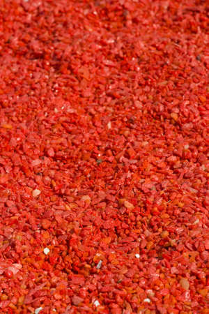 Red bright gravel, macro backgroundの写真素材