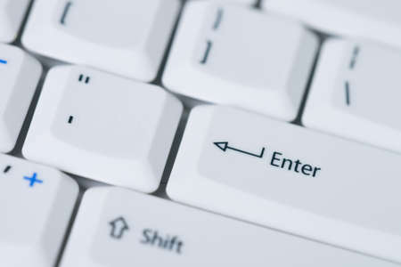 White keyboard of the laptopの写真素材