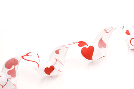 Ribbon with hearts for decorationの写真素材