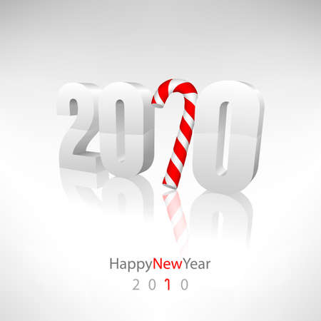 Vector greeting card 2010. Editableのイラスト素材