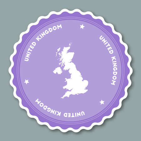 United Kingdom sticker flat design.のイラスト素材