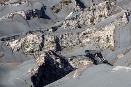 Ash sand dunes of Bromo volcano in Bromo-Tengger-Semeru national park at Java island in Indonesia.の写真素材