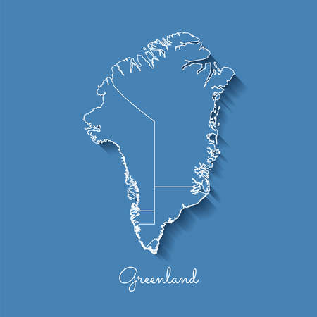 Greenland region mapのイラスト素材