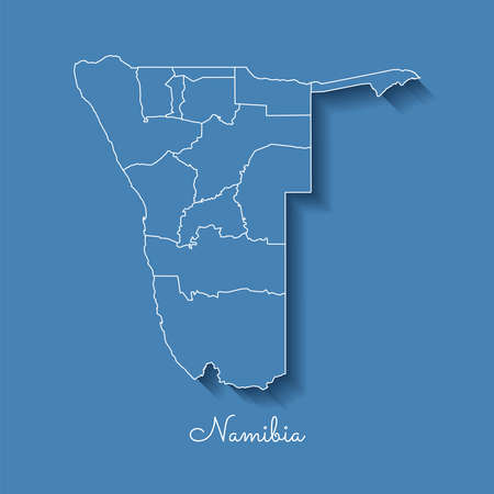 Namibia region map.のイラスト素材