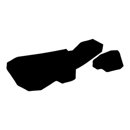 Madre de Dios Island map. Island silhouette icon. Isolated Madre de Dios Island black map outline. Vector illustration.のイラスト素材