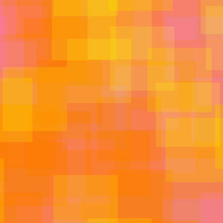 Abstract squares pattern. Orange geometric background. Great random squares. Geometric chaotic...