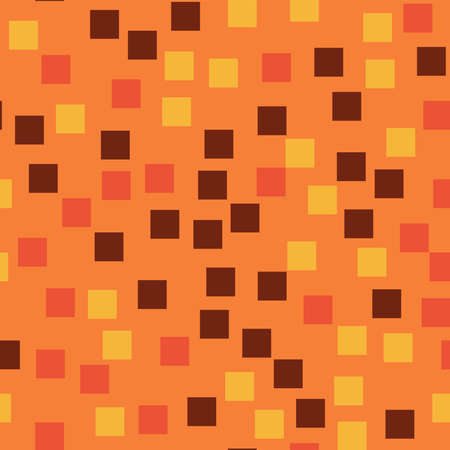 Abstract squares pattern. Orange geometric background. Marvelous random squares. Geometric chaotic...